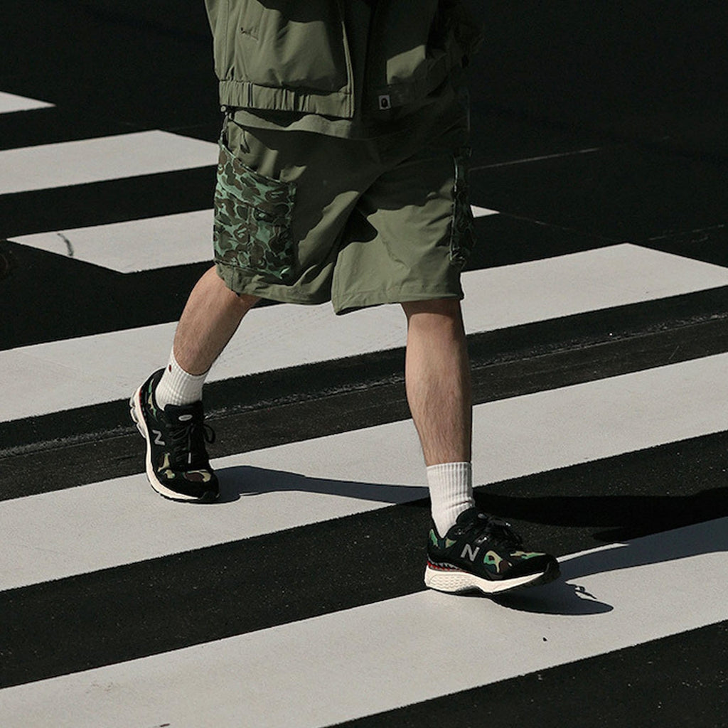 BAPE x 2002R 'Apes Together Strong - Black Camo' — UK 3.5 | EU 36 | US 4 — Detail View