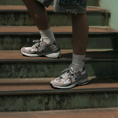 BAPE x 2002R 'Apes Together Strong - Grey Camo' — UK 3.5 | EU 36 | US 4 — Detail View