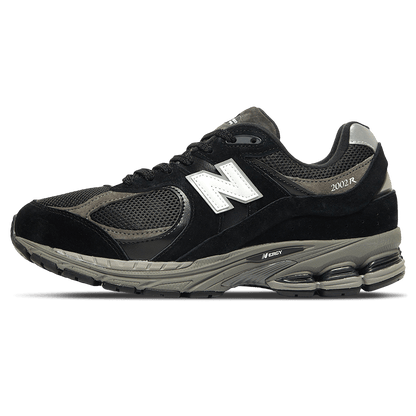 New Balance 2002R 'Black Dark Grey White' — UK 3.5 | EU 36 | US 4 — Front View