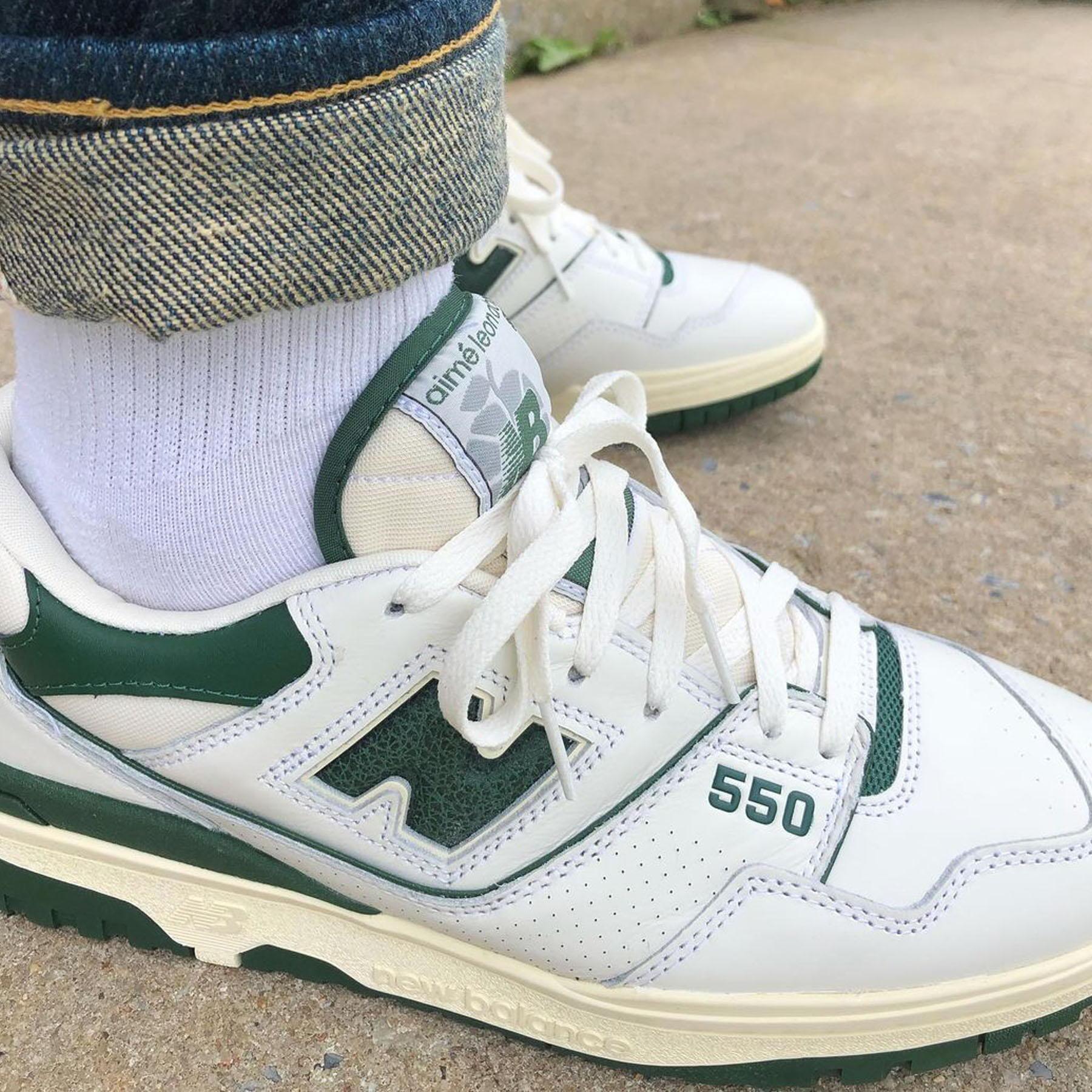 Aimé Leon Dore x New Balance 550 'Evergreen' — UK 3 | EU 35.5 | US 3.5 — Lifestyle View