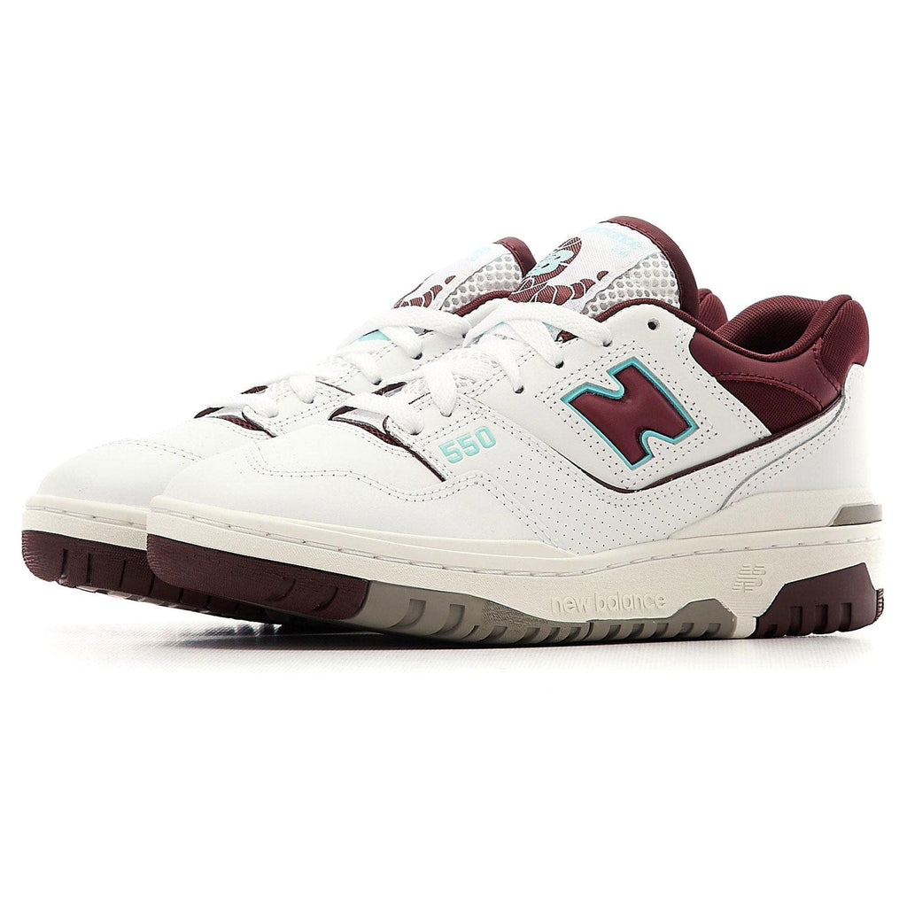 New Balance 550 'Burgundy Turquoise' — UK 3.5 | EU 36 | US 4 — Side View