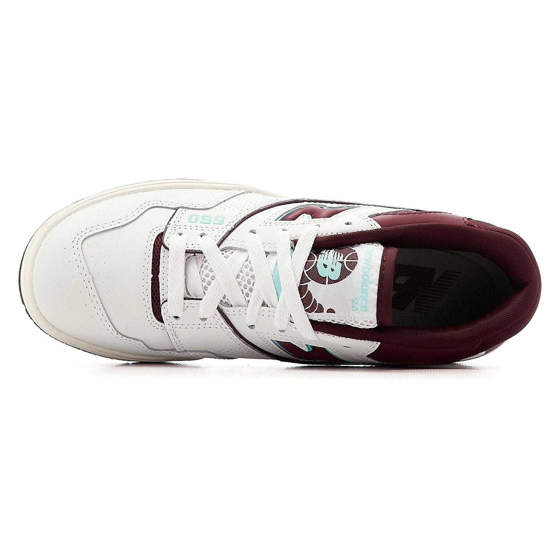 New Balance 550 'Burgundy Turquoise' — UK 3.5 | EU 36 | US 4 — Top View