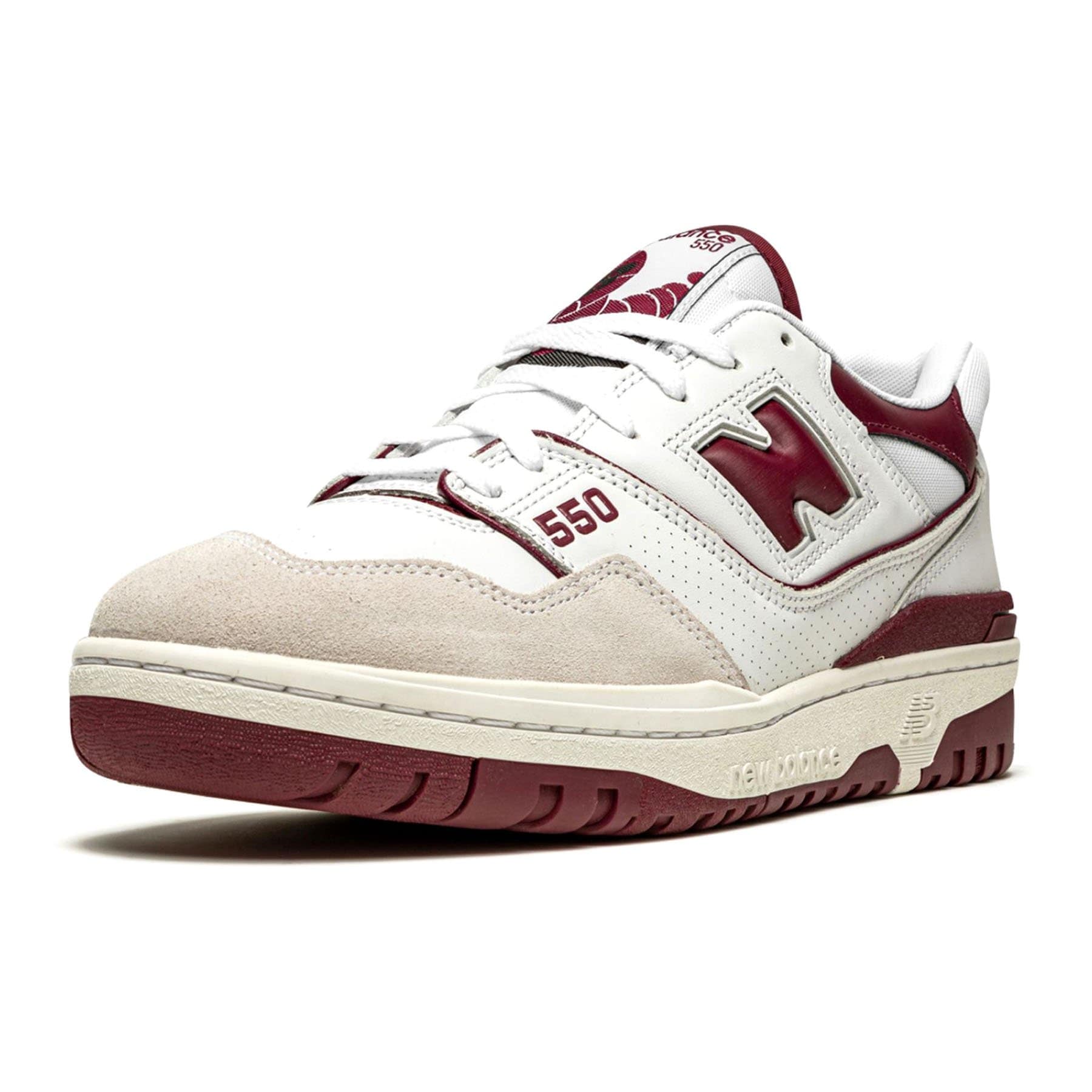New Balance 550 Sea Salt Burgundy — UK 3.5 | EU 36 | US 4 — Top View