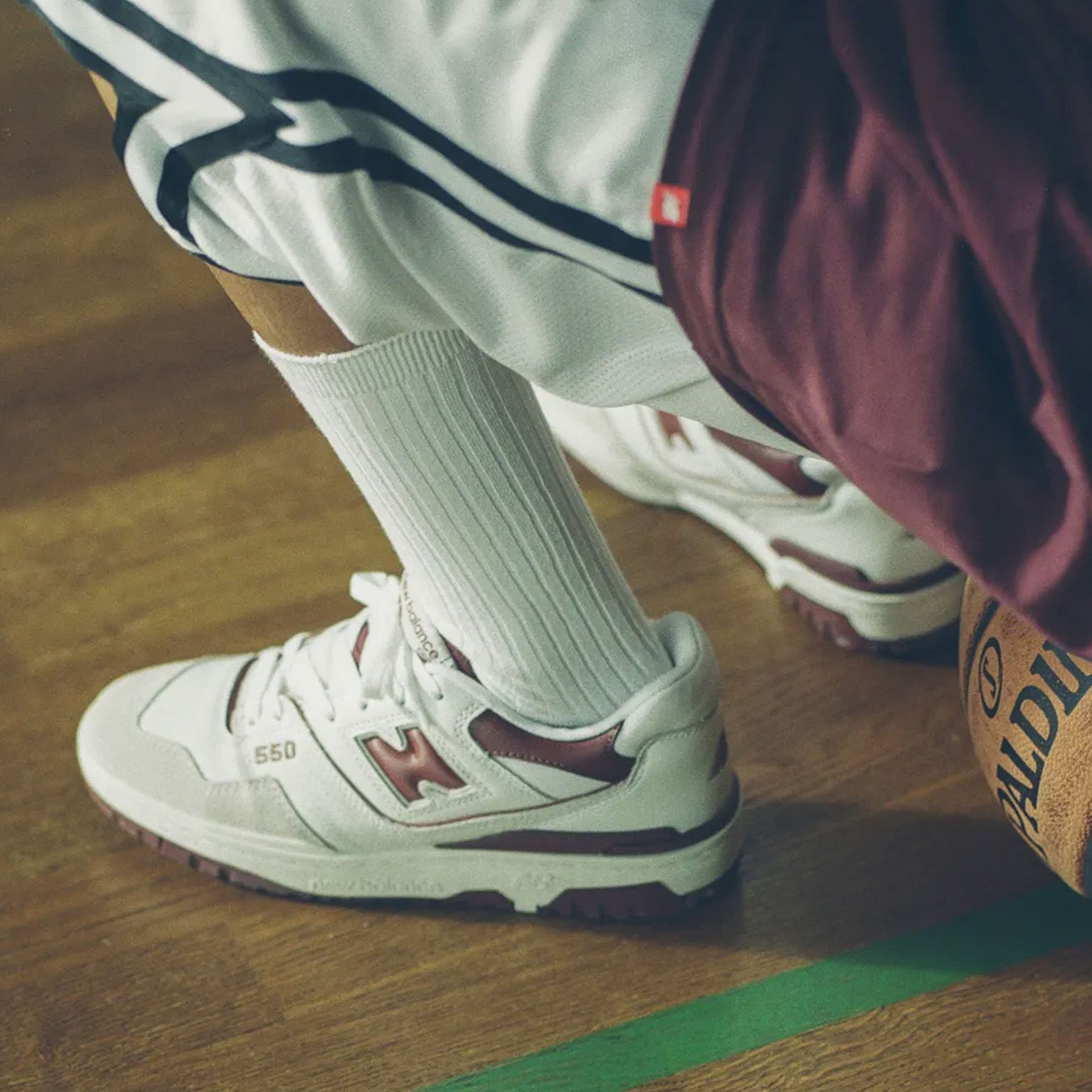 New Balance 550 Sea Salt Burgundy — UK 3.5 | EU 36 | US 4 — Alternate View 7