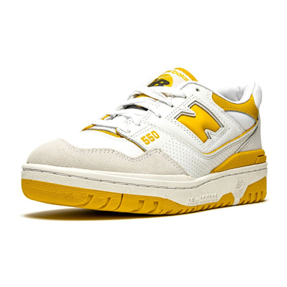 New Balance 550 Sea Salt 'Varsity Gold' — UK 3.5 | EU 36 | US 4 — Top View