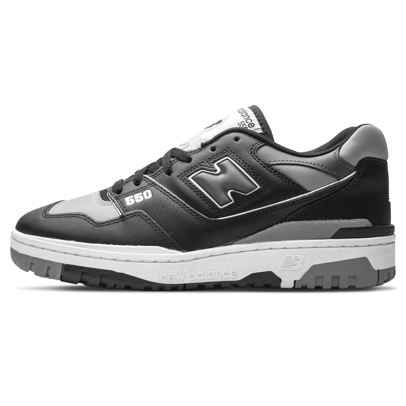 New Balance 550 'Grey Black' — UK 3.5 | EU 36 | US 4 — Front View