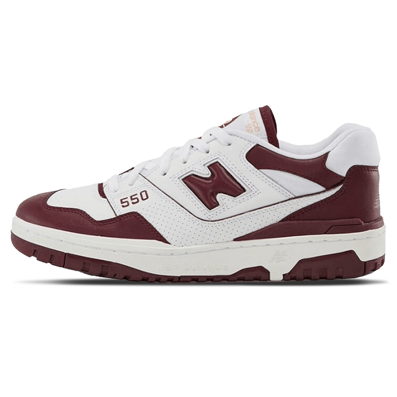 New Balance 550 'White Burgundy' — UK 3.5 | EU 36 | US 4 — Front View