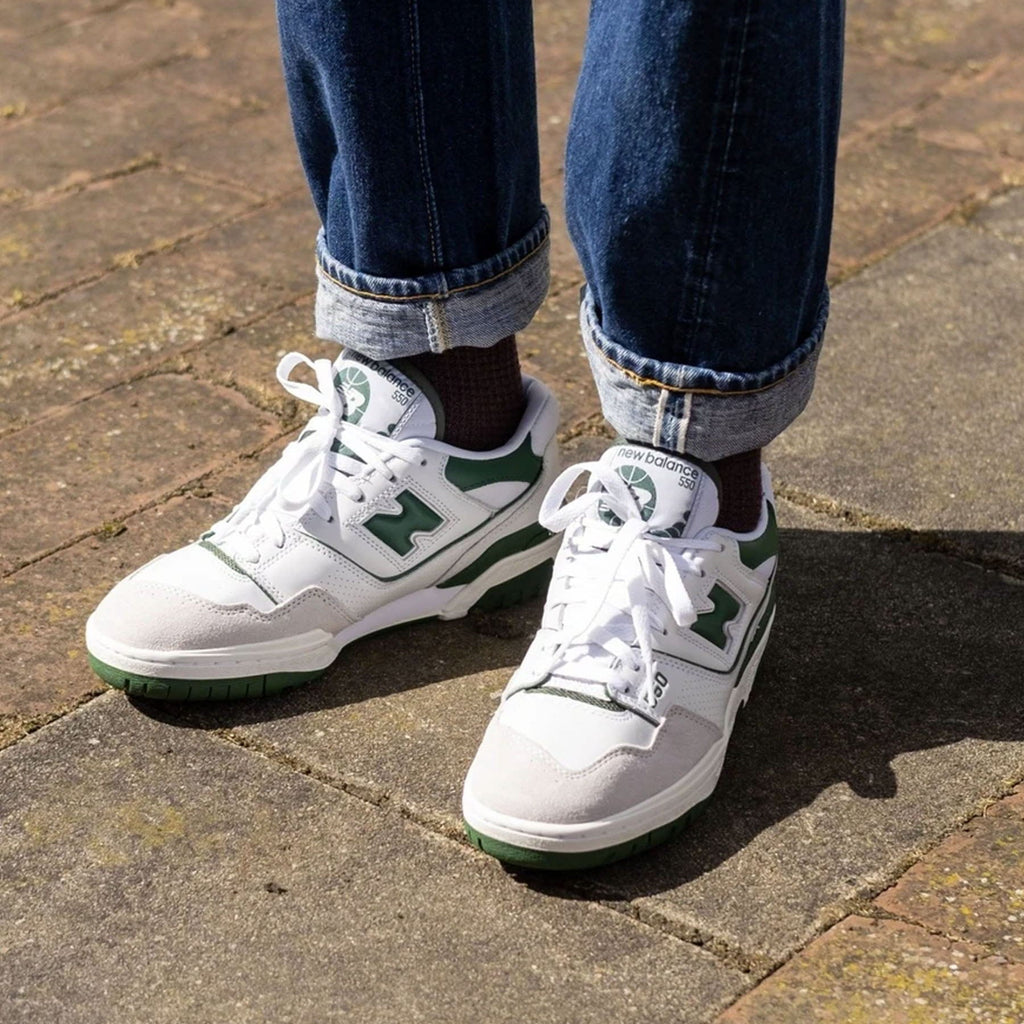 New Balance 550 'White Green' — UK 3.5 | EU 36 | US 4 — Lifestyle View