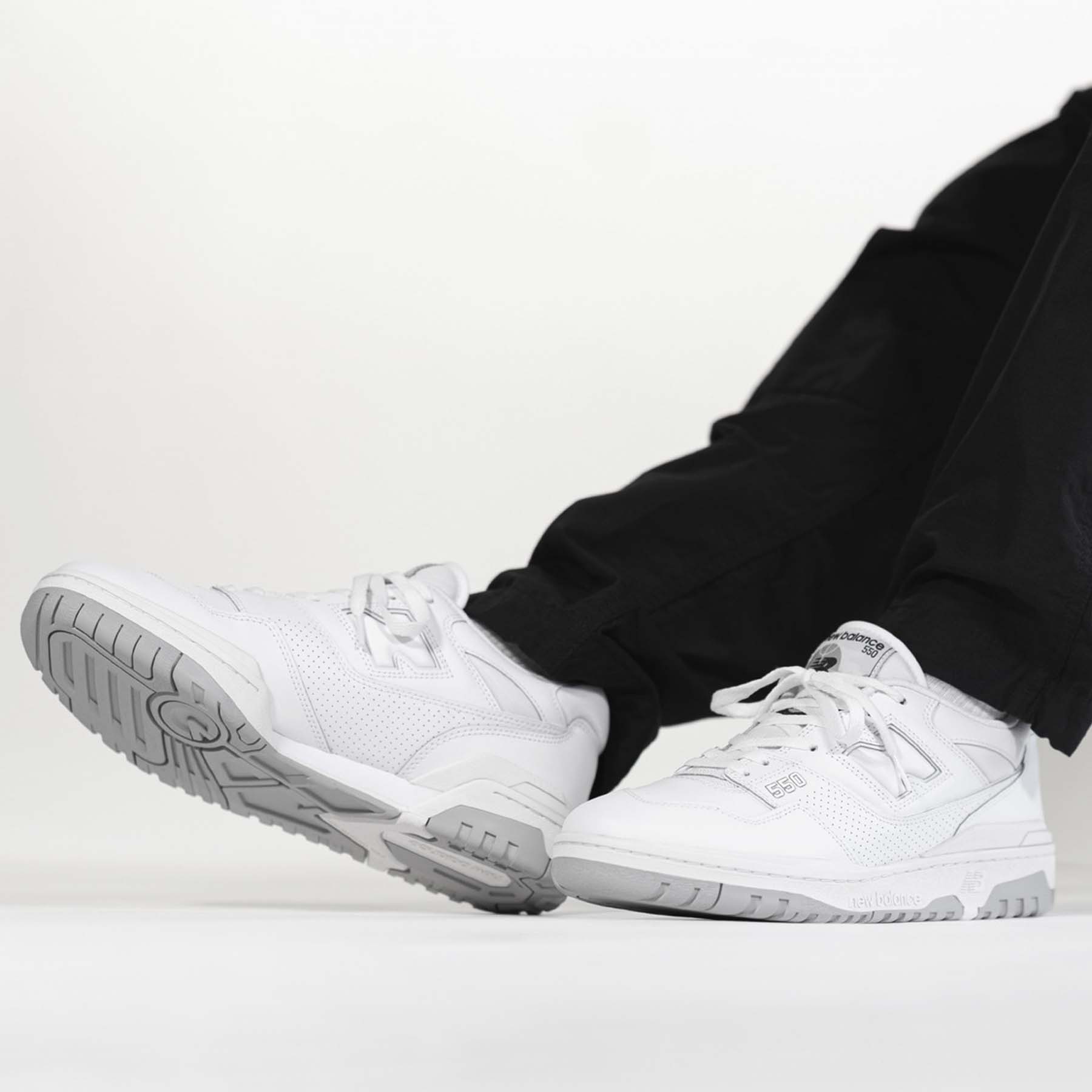 New Balance 550 'White Grey' — UK 3.5 | EU 36 | US 4 — Lifestyle View