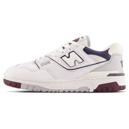 New Balance 550 'White Maroon Natural Indigo' — UK 3.5 | EU 36 | US 4 — Front View