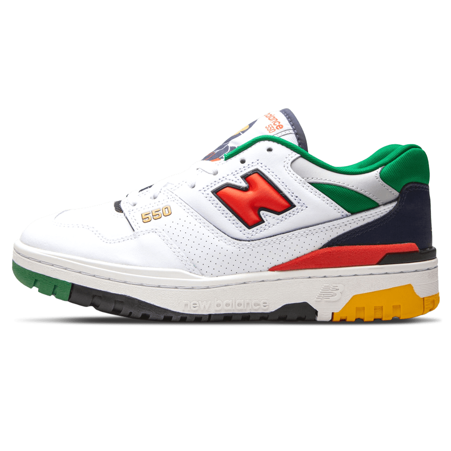 New Balance 550 ‘Oak Leaf Green Red’ — UK 3.5 | EU 36 | US 4 — Front View