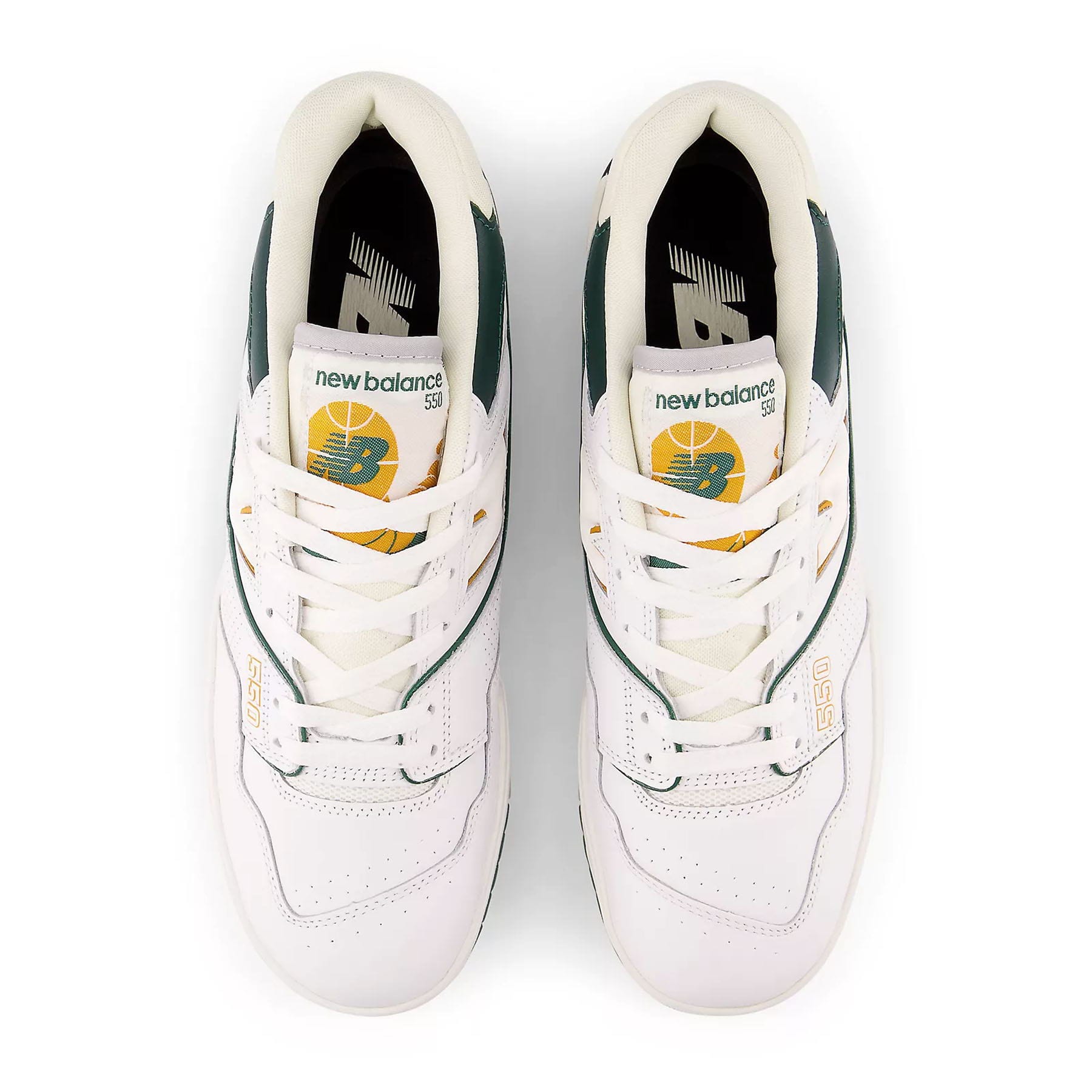 New Balance 550 'White Nightwatch Green' — UK 3.5 | EU 36 | US 4 — Top View