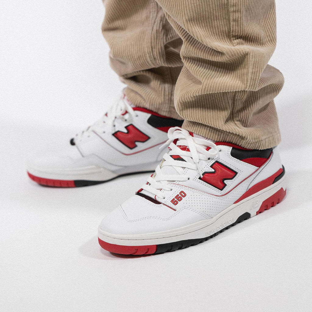 New Balance 550 'White Team Red' — UK 3.5 | EU 36 | US 4 — Lifestyle View
