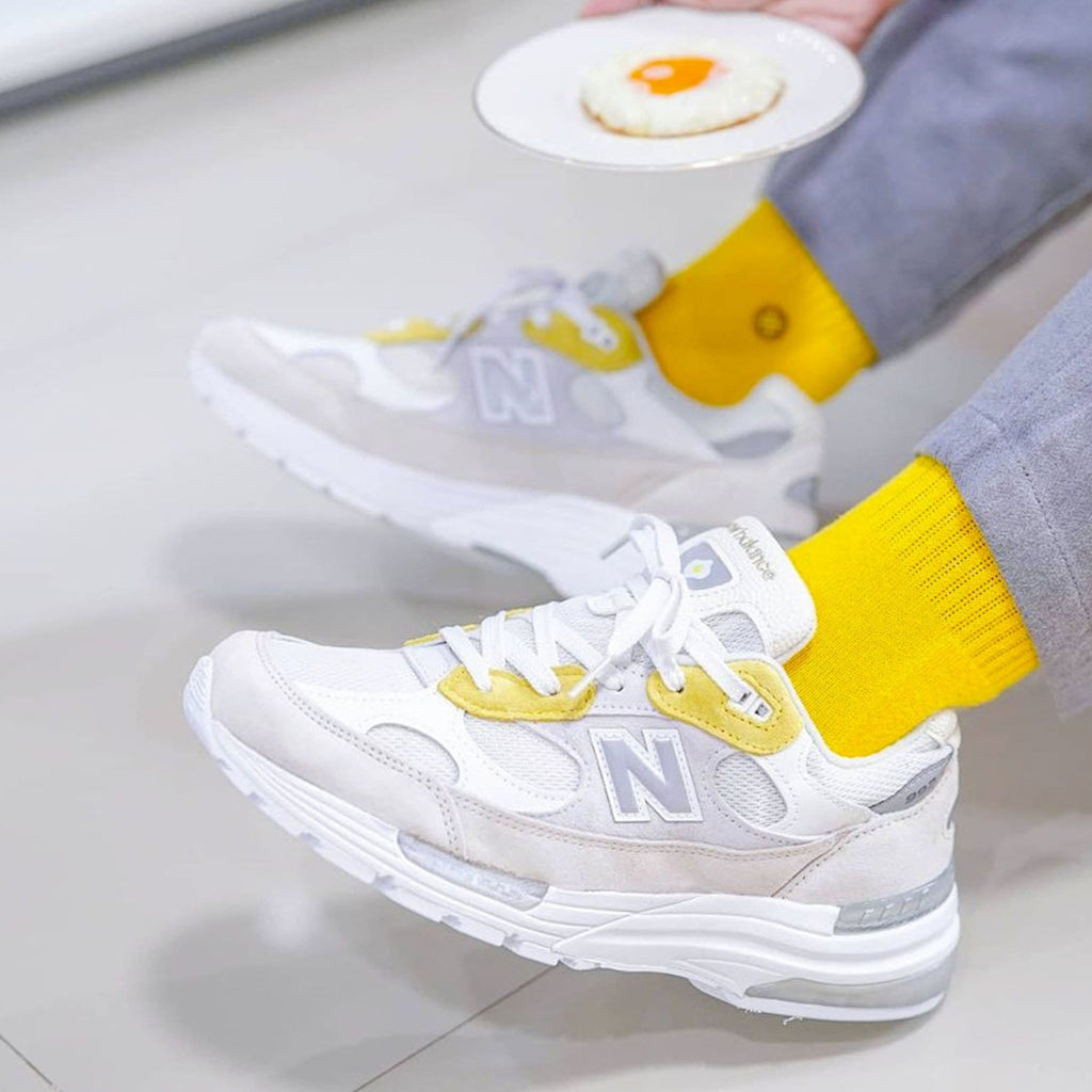 Paperboy Paris x 992 Made in USA 'Fried Egg' — UK 3.5 | EU 36 | US 4 — Lifestyle View