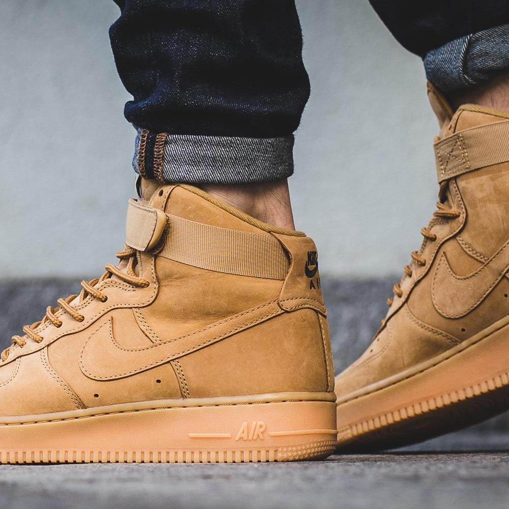 Nike Air Force 1 High 07 LV8 Flax — UK 3 | EU 35.5 | US 3.5 — Back View
