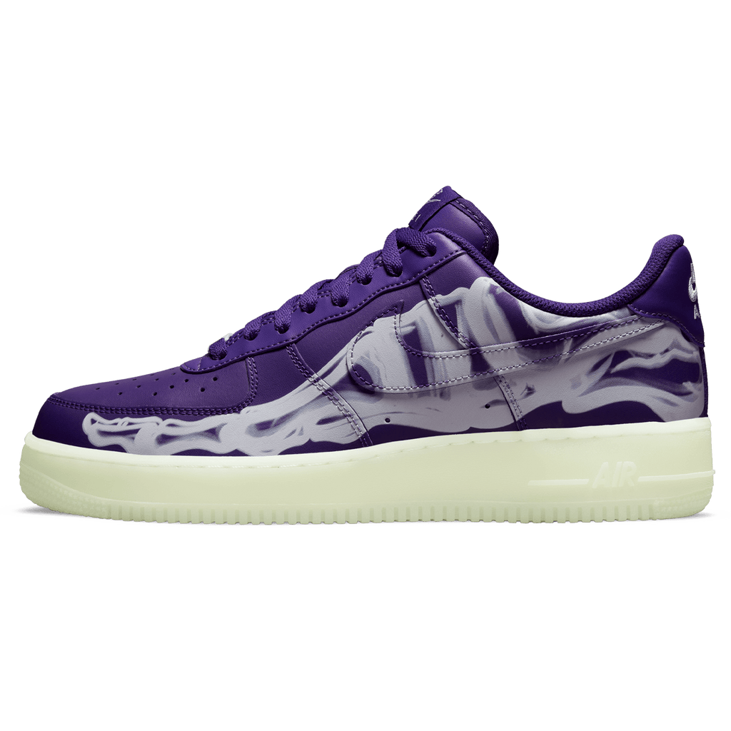 Nike Air Force 1 Low 'Purple Skeleton' — UK 3 | EU 35.5 | US 3.5 — Front View
