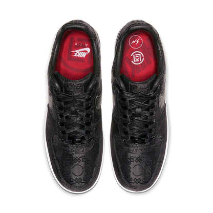 Fragment Design x CLOT x Nike Air Force 1 'Black Silk' — UK 3 | EU 35.5 | US 3.5 — Back View