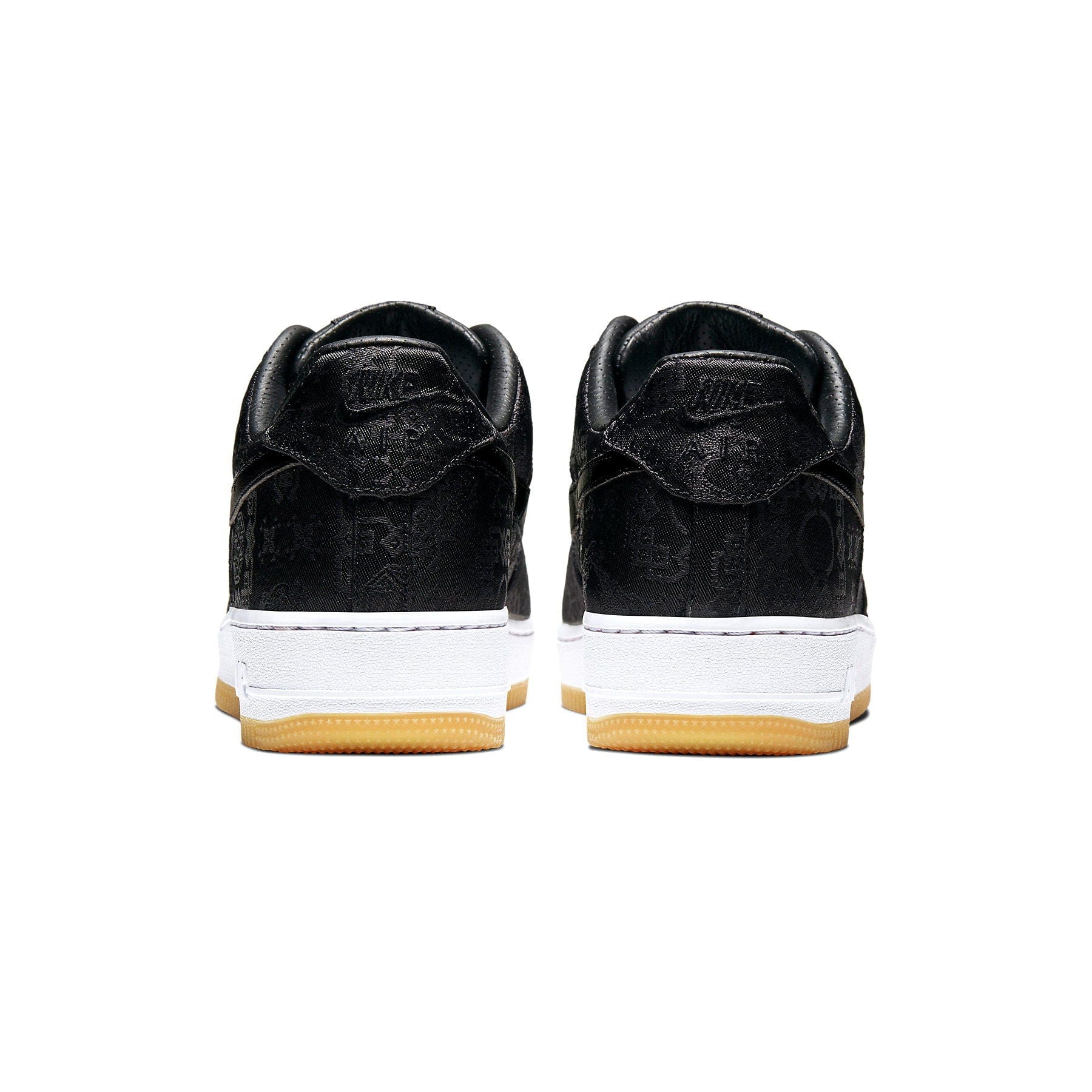 Fragment Design x CLOT x Nike Air Force 1 'Black Silk' — UK 3 | EU 35.5 | US 3.5 — Top View