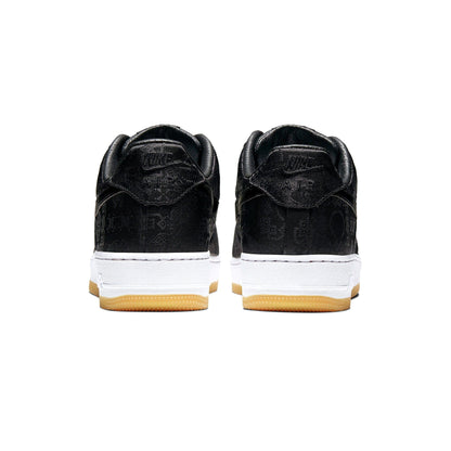 Fragment Design x CLOT x Nike Air Force 1 'Black Silk' — UK 3 | EU 35.5 | US 3.5 — Top View