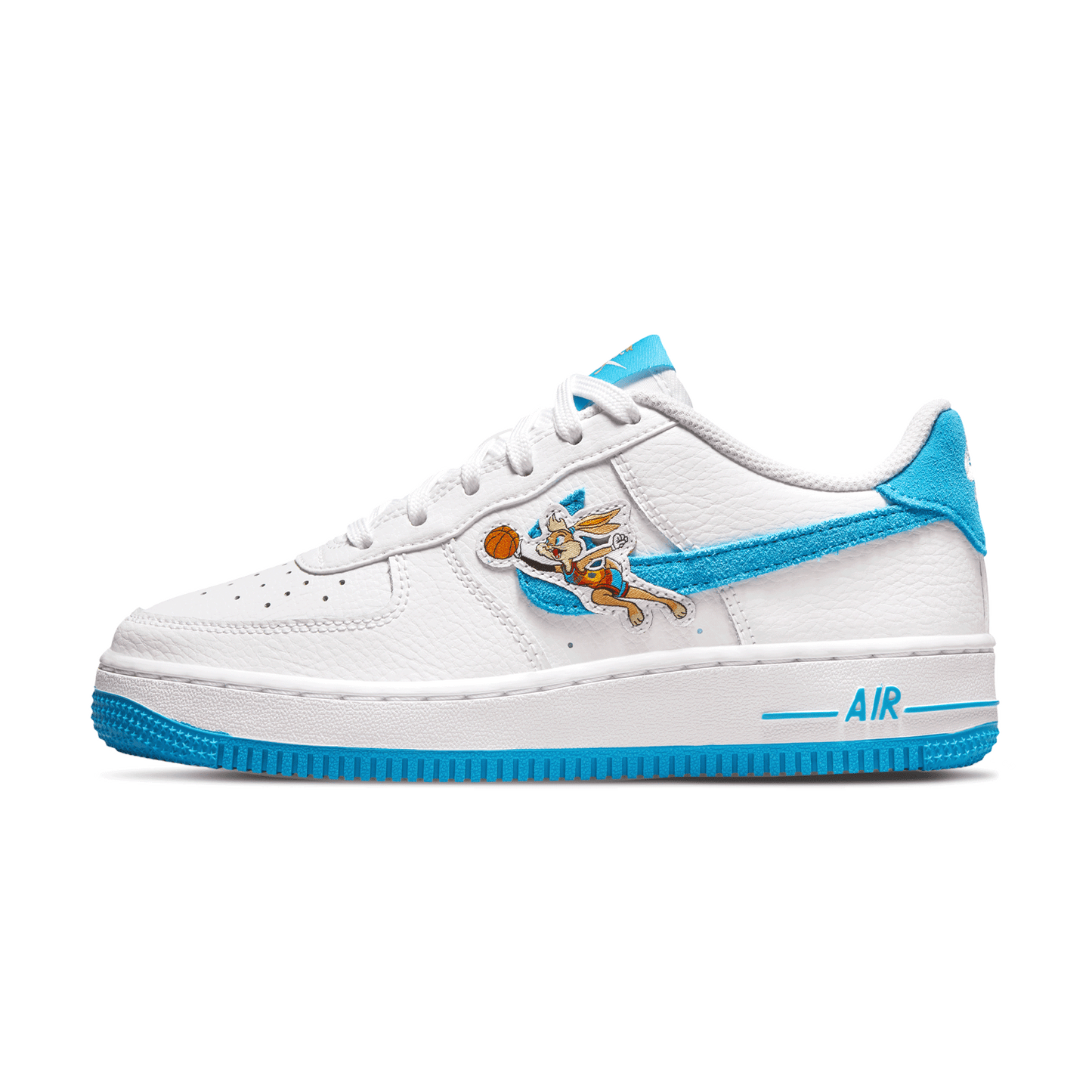 Space Jam x Nike Air Force 1 '07 GS 'Hare' — UK 13.5 | EU 32 | US 1Y — Front View