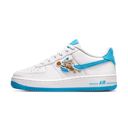 Space Jam x Nike Air Force 1 '07 GS 'Hare' — UK 13.5 | EU 32 | US 1Y — Front View