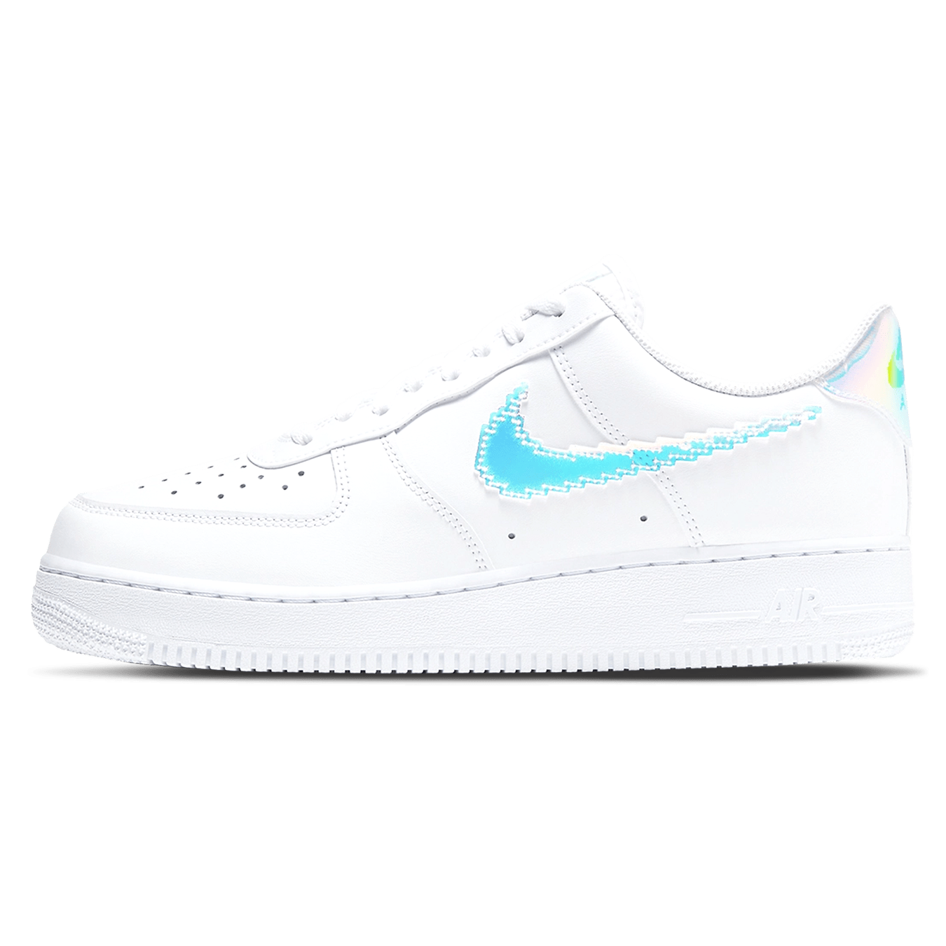 Nike Air Force 1 Low 'Iridescent Pixel - White' — UK 3 | EU 35.5 | US 3.5 — Front View