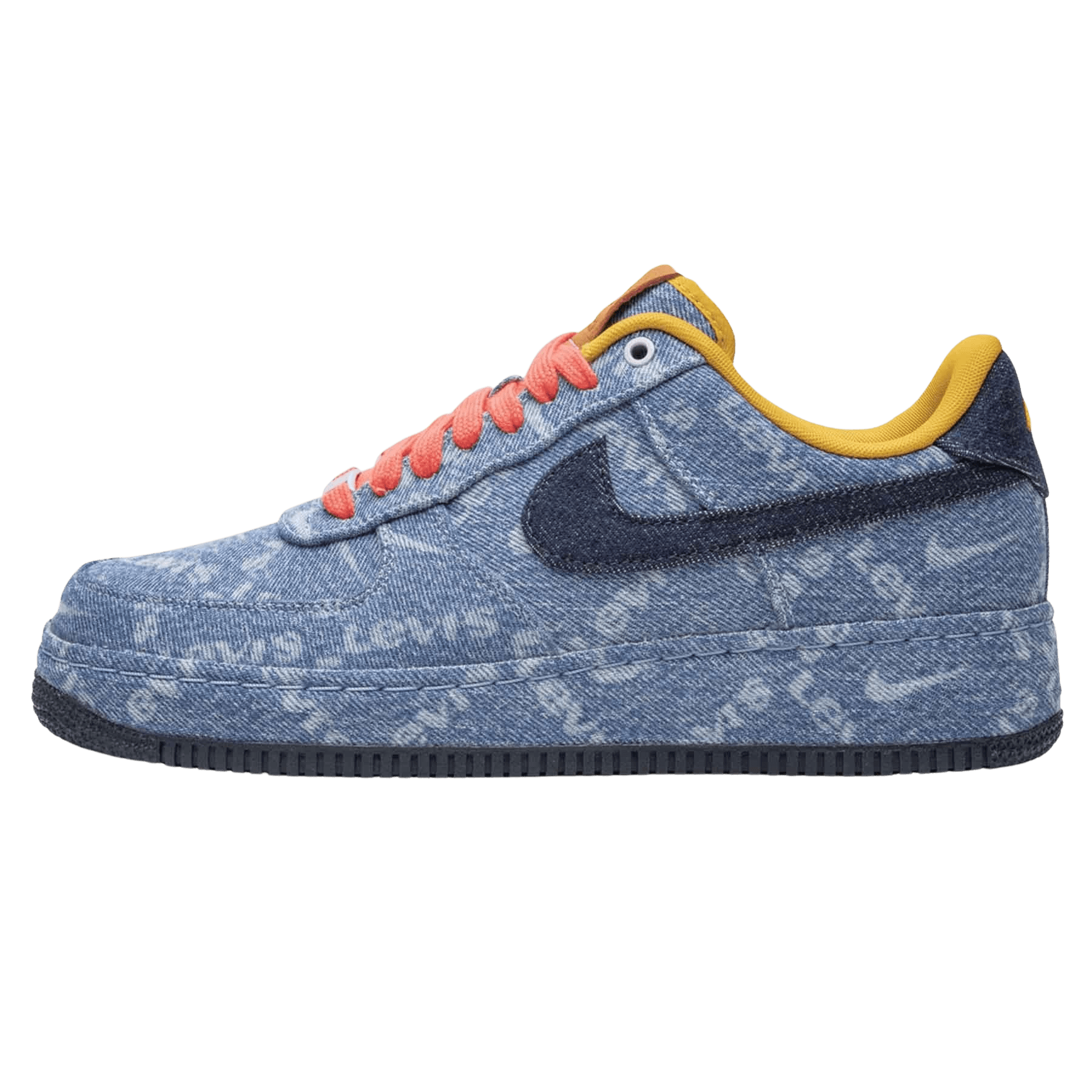 Levi's x Nike By You x Air Force 1 Low 'Exclusive Denim' — UK 3 | EU 35.5 | US 3.5 — Front View