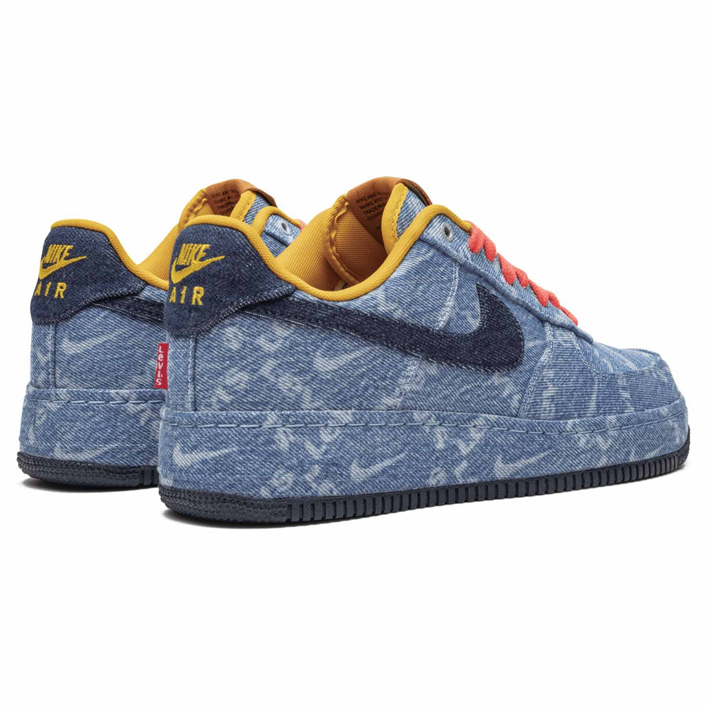 Levi's x Nike By You x Air Force 1 Low 'Exclusive Denim' — UK 3 | EU 35.5 | US 3.5 — Back View