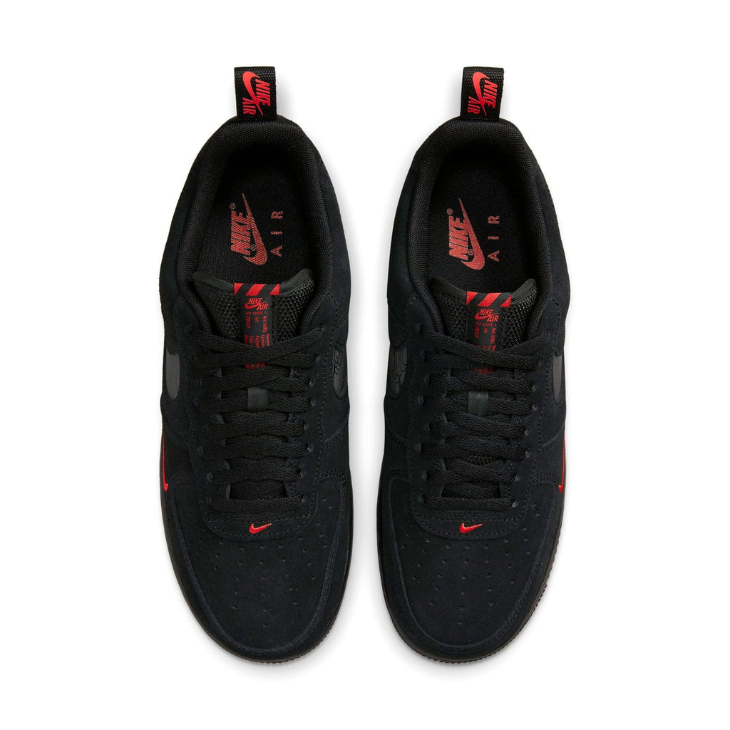 Nike Air Force 1 '07 LV8 'Multi-Swoosh - Black Crimson Reflective' — UK 3 | EU 35.5 | US 3.5 — Back View