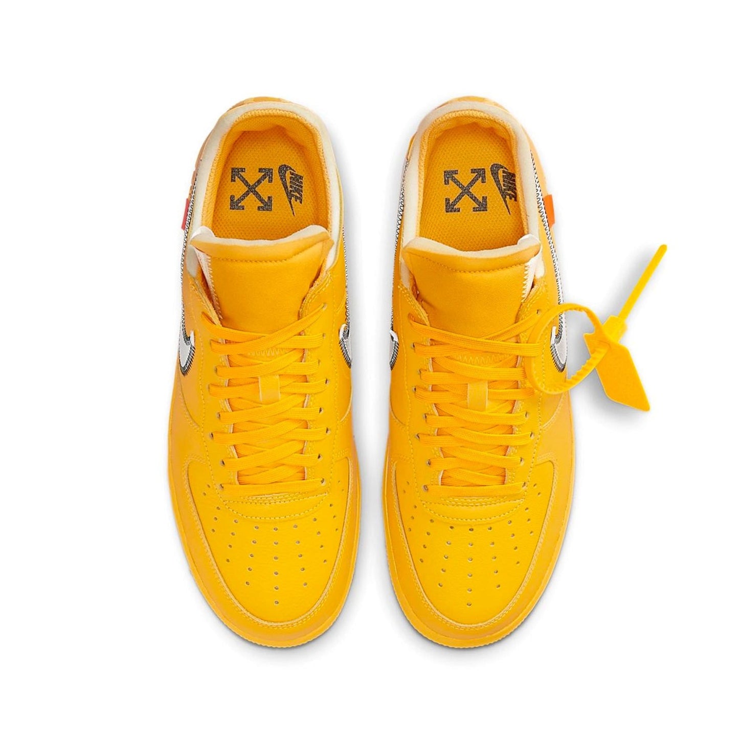 Off-White x Nike Air Force 1 Low 'Lemonade' — UK 3 | EU 35.5 | US 3.5 — Back View