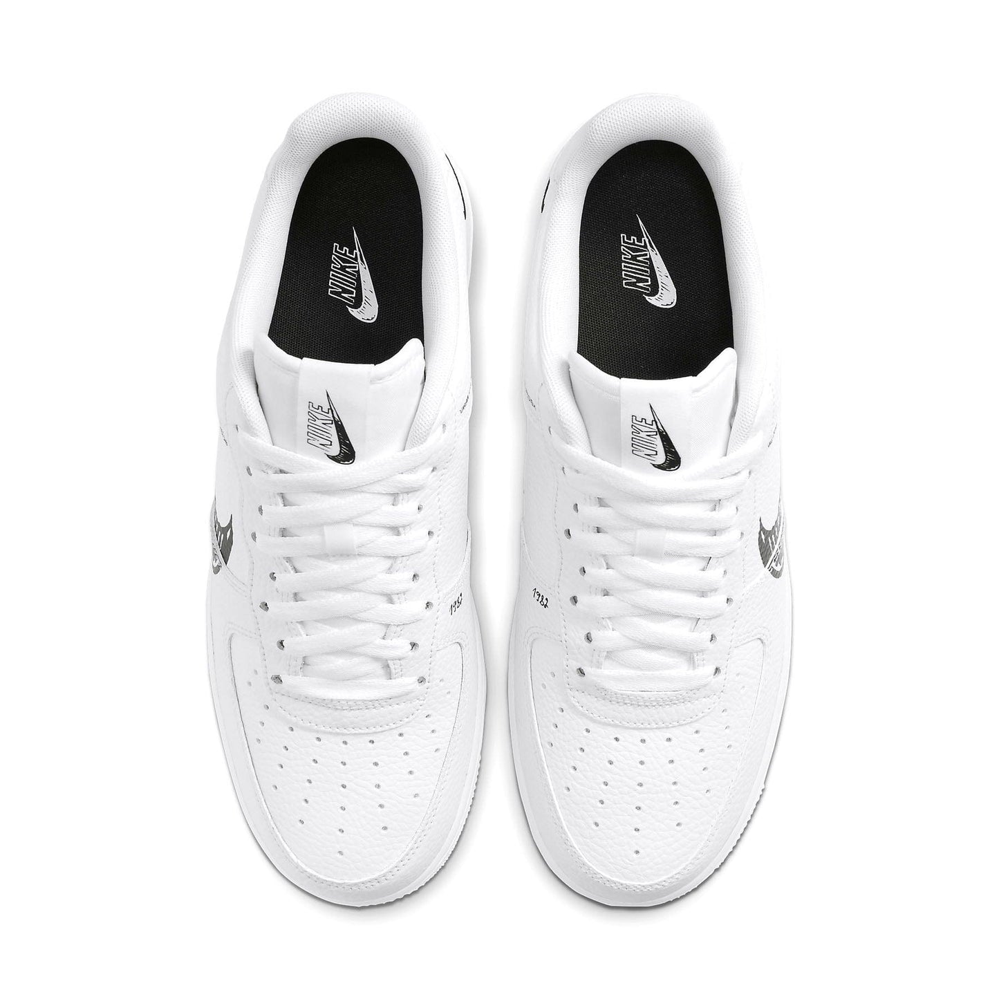 Nike Air Force 1 Low 'Sketch - Black' — UK 3 | EU 35.5 | US 3.5 — Back View