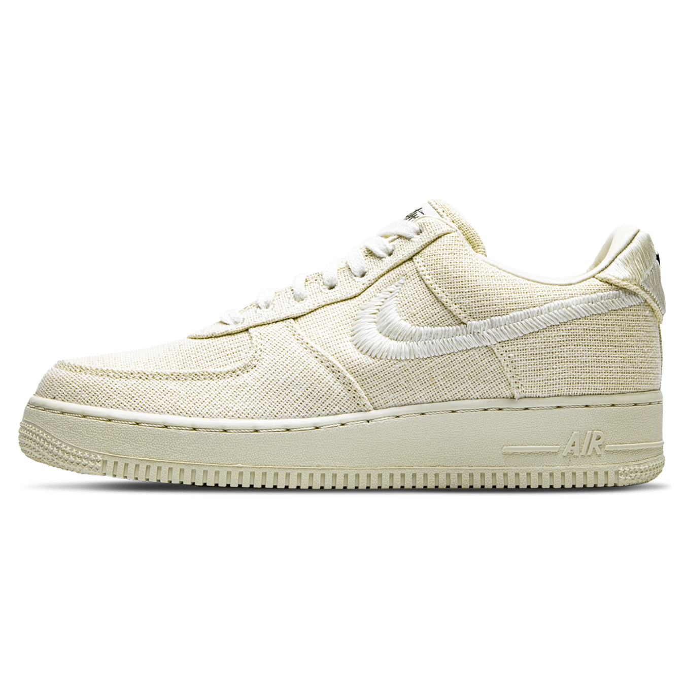 Nike Stussy x Air Force 1 Low 'Fossil' — UK 3 | EU 35.5 | US 3.5 — Front View
