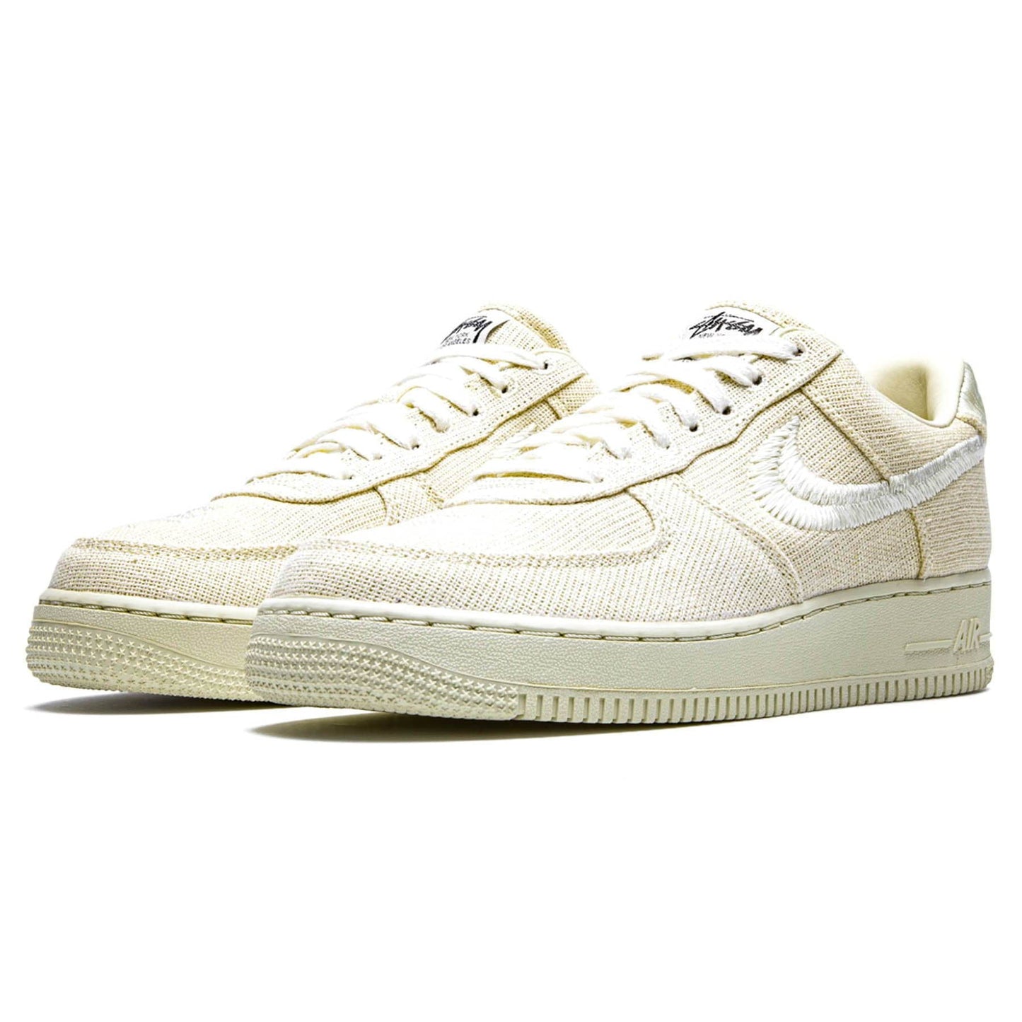 Nike Stussy x Air Force 1 Low 'Fossil' — UK 3 | EU 35.5 | US 3.5 — Side View