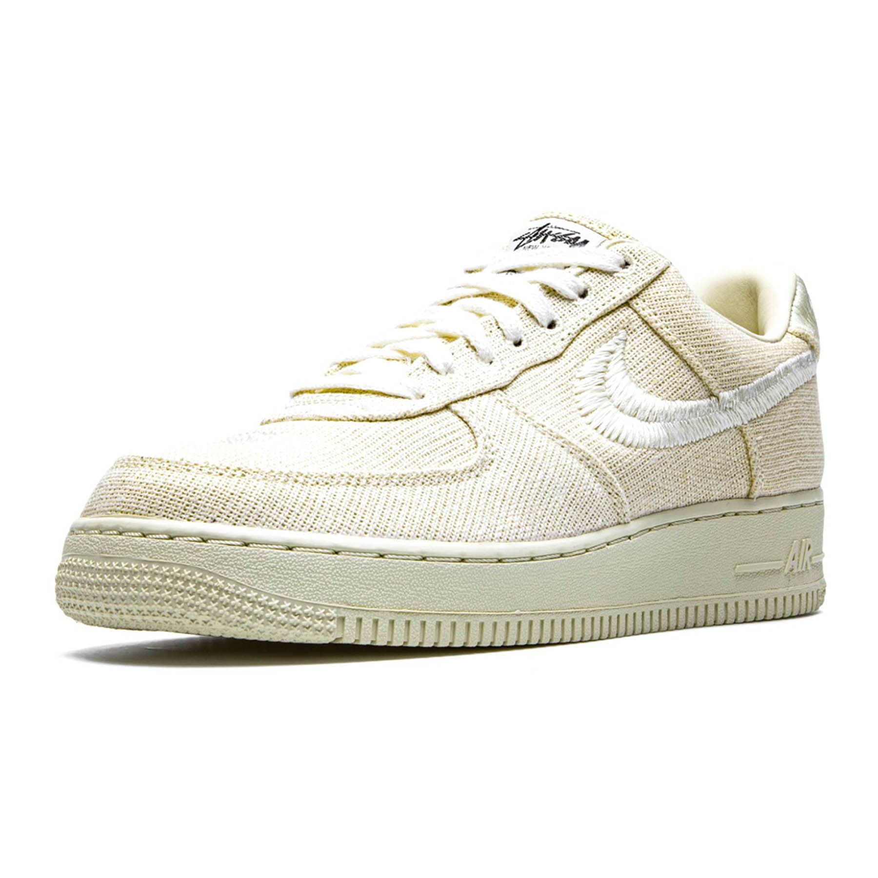 Nike Stussy x Air Force 1 Low 'Fossil' — UK 3 | EU 35.5 | US 3.5 — Top View