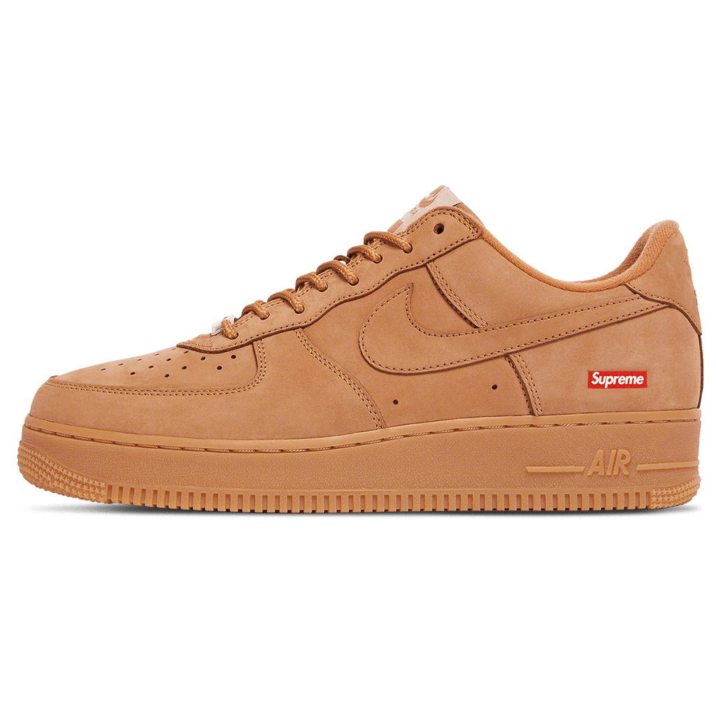 Supreme x Nike Air Force 1 Low SP 'Flax' — UK 3 | EU 35.5 | US 3.5 — Front View
