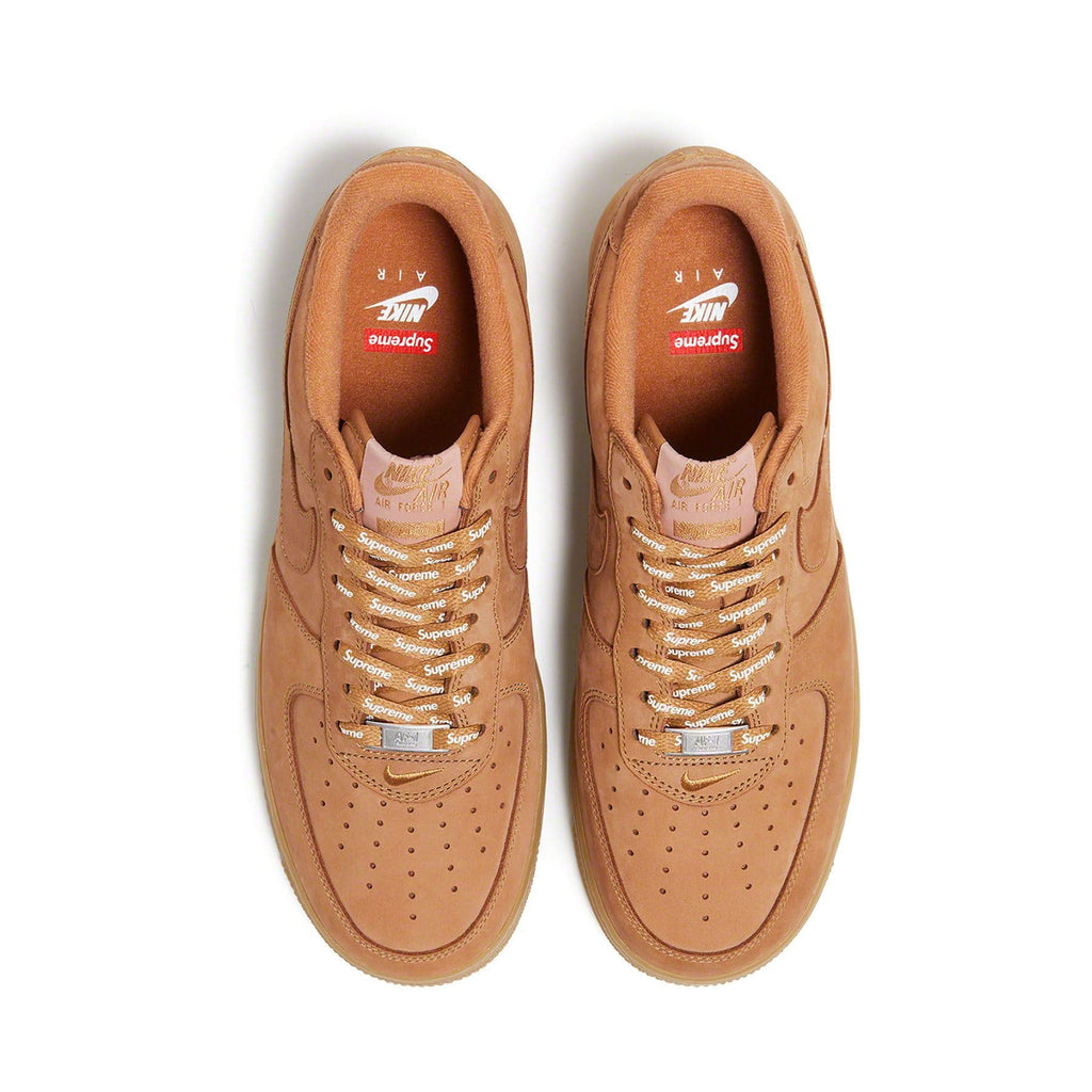 Supreme x Nike Air Force 1 Low SP 'Flax' — UK 3 | EU 35.5 | US 3.5 — Back View
