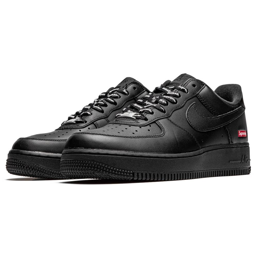 Supreme x Nike Air Force 1 Low 'Box Logo - Black' — UK 3 | EU 35.5 | US 3.5 — Side View