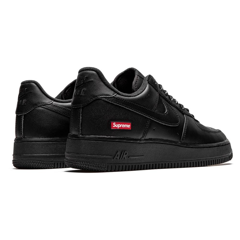 Supreme x Nike Air Force 1 Low 'Box Logo - Black' — UK 3 | EU 35.5 | US 3.5 — Back View