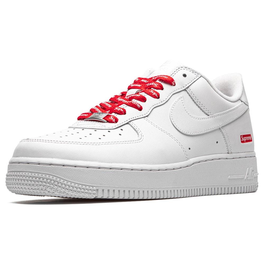Supreme x Nike Air Force 1 Low 'Box Logo - White' — UK 3 | EU 35.5 | US 3.5 — Detail View