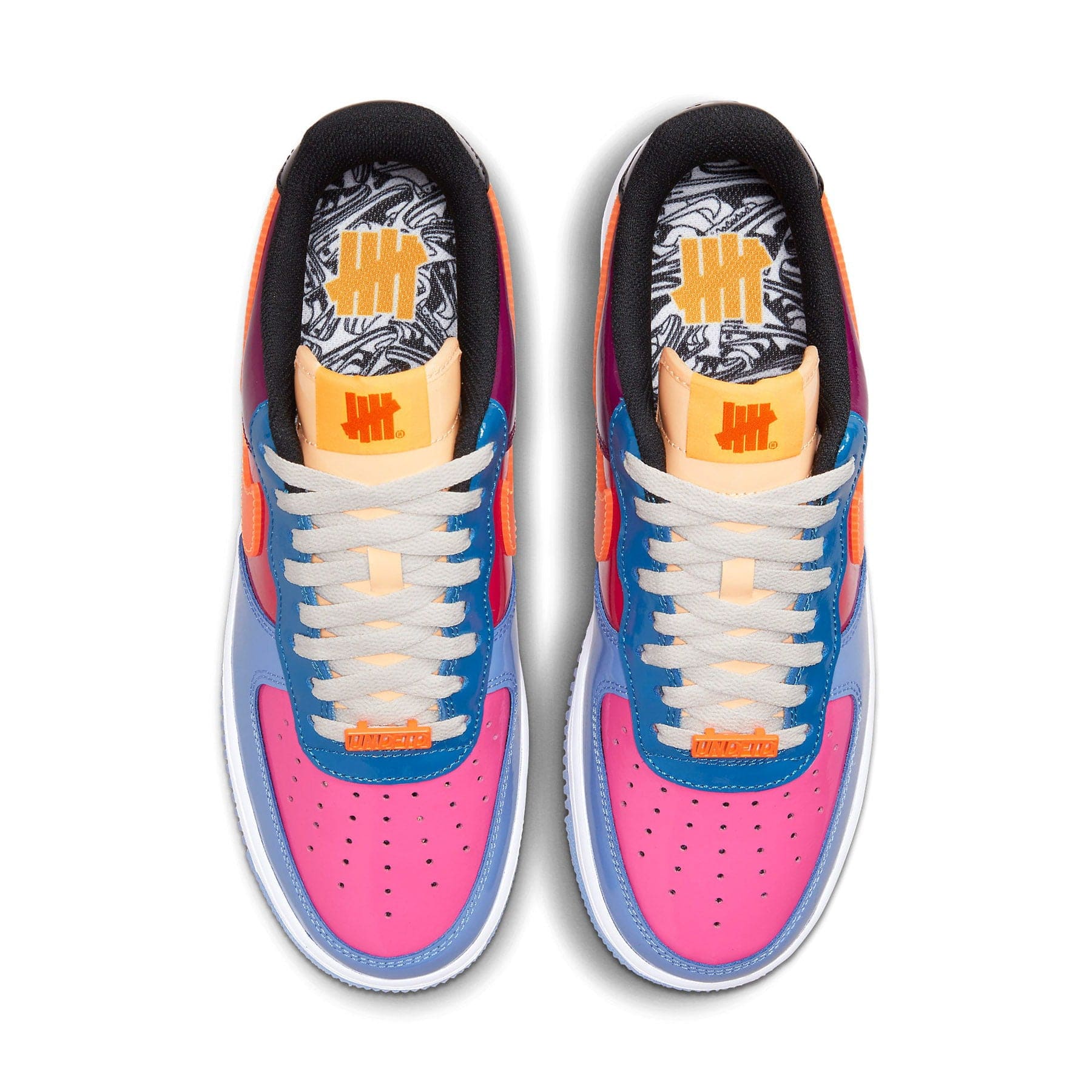 Undefeated x Nike Air Force 1 Low 'Total Orange' — UK 3 | EU 35.5 | US 3.5 — Back View