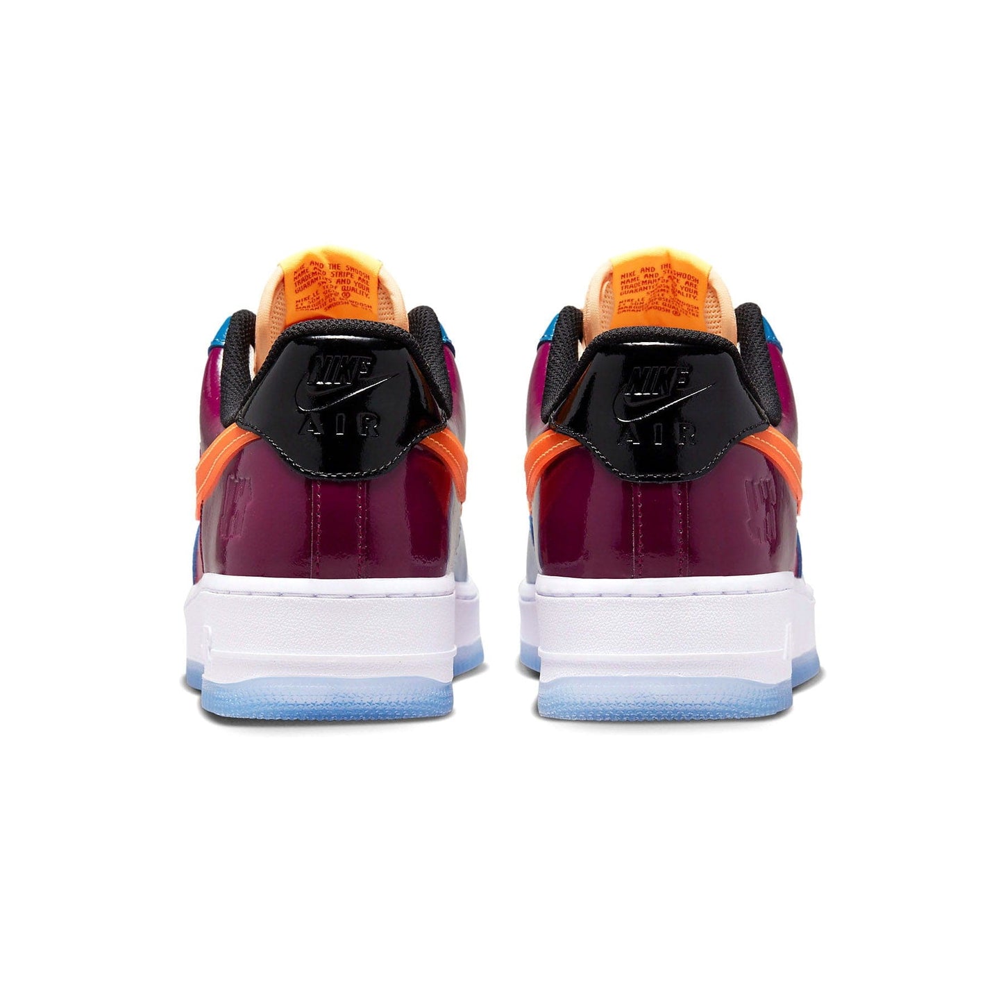 Undefeated x Nike Air Force 1 Low 'Total Orange' — UK 3 | EU 35.5 | US 3.5 — Top View