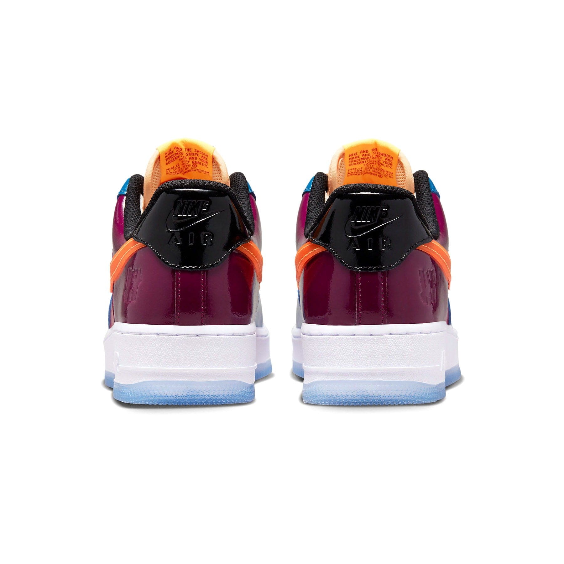 Undefeated x Nike Air Force 1 Low 'Total Orange' — UK 3 | EU 35.5 | US 3.5 — Top View
