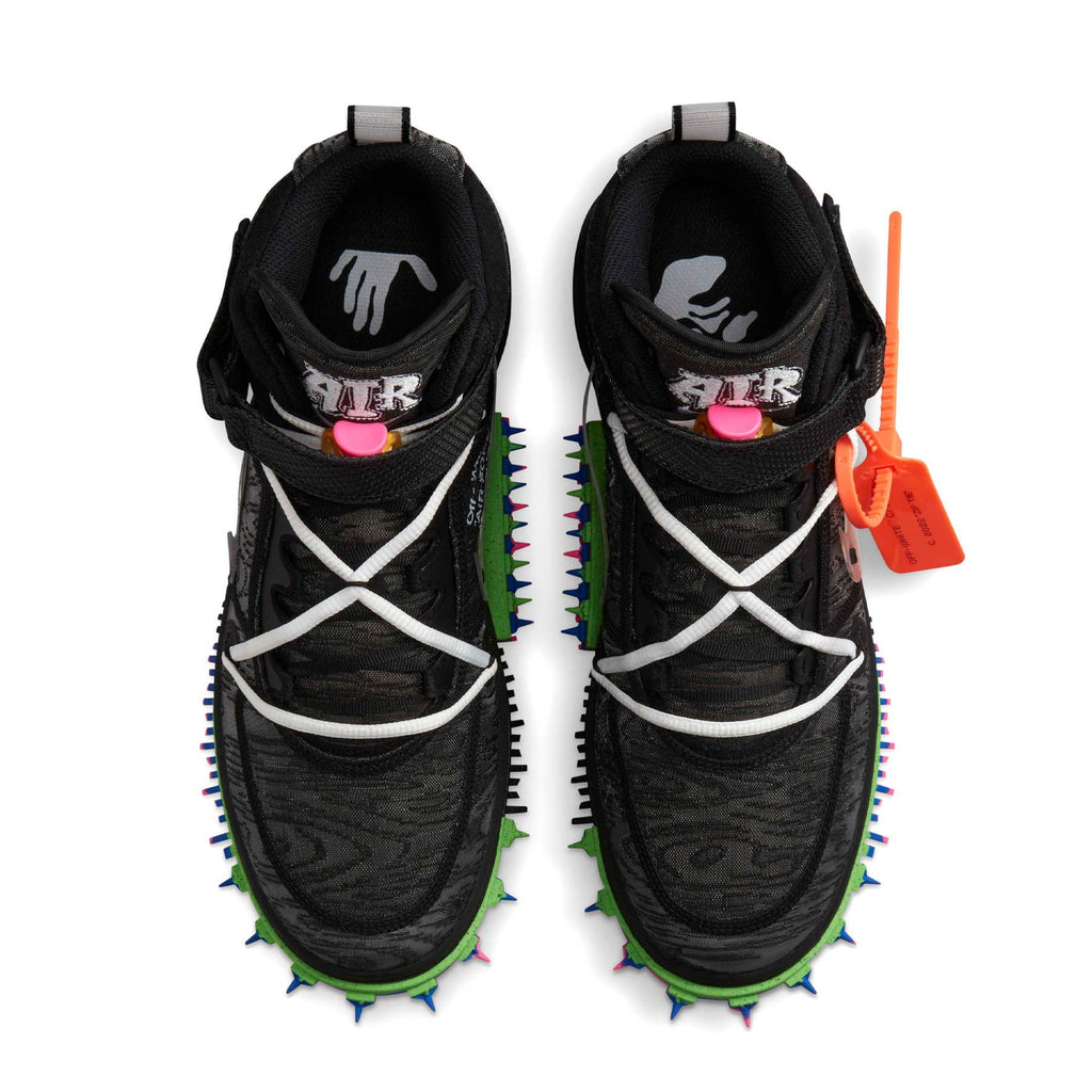 Off-White x Nike Air Force 1 Mid 'Black' — UK 3 | EU 35.5 | US 3.5 — Back View