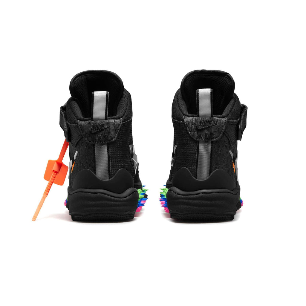 Off-White x Nike Air Force 1 Mid 'Black' — UK 3 | EU 35.5 | US 3.5 — Top View