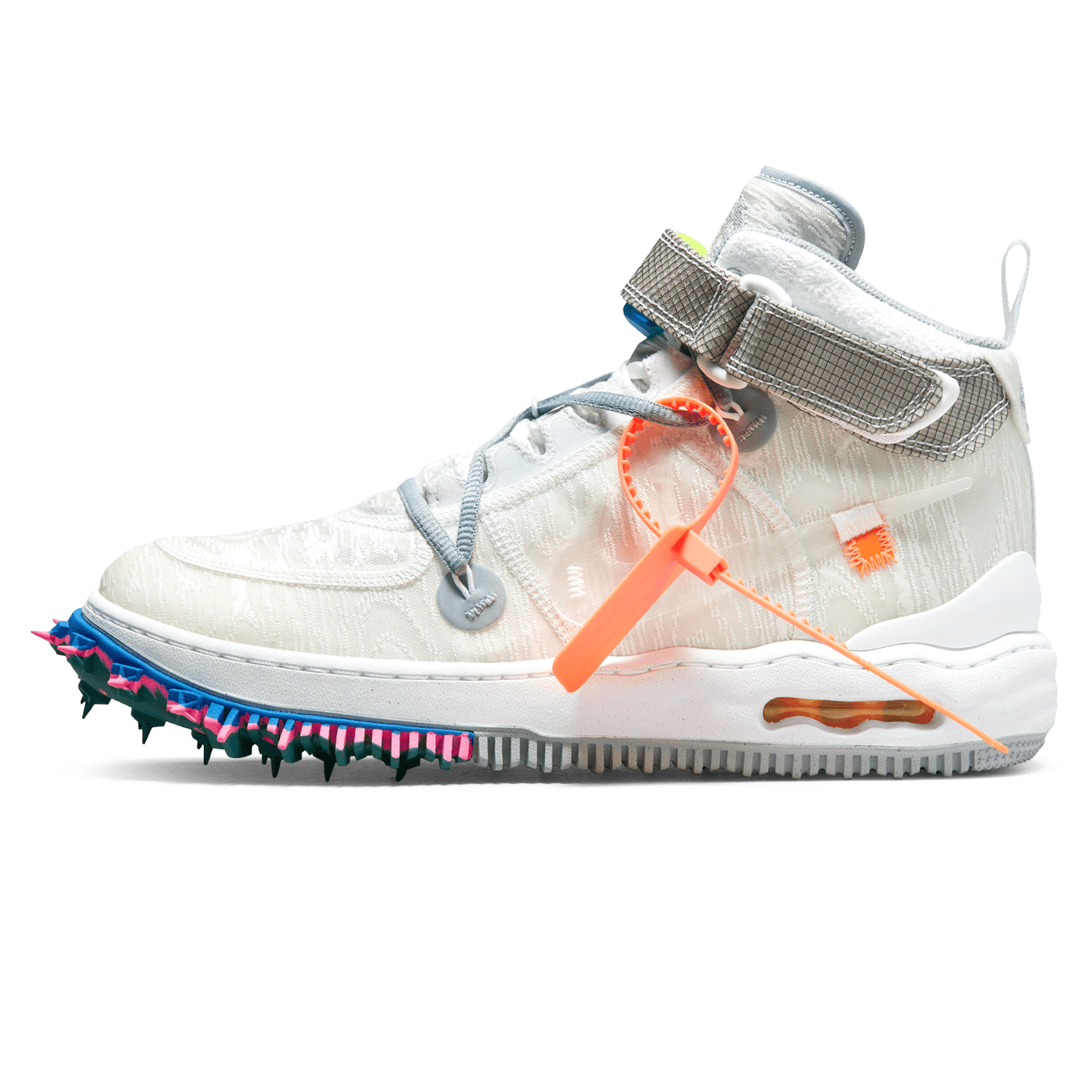 Off-White x Nike Air Force 1 Mid 'White' — UK 3 | EU 35.5 | US 3.5 — Front View