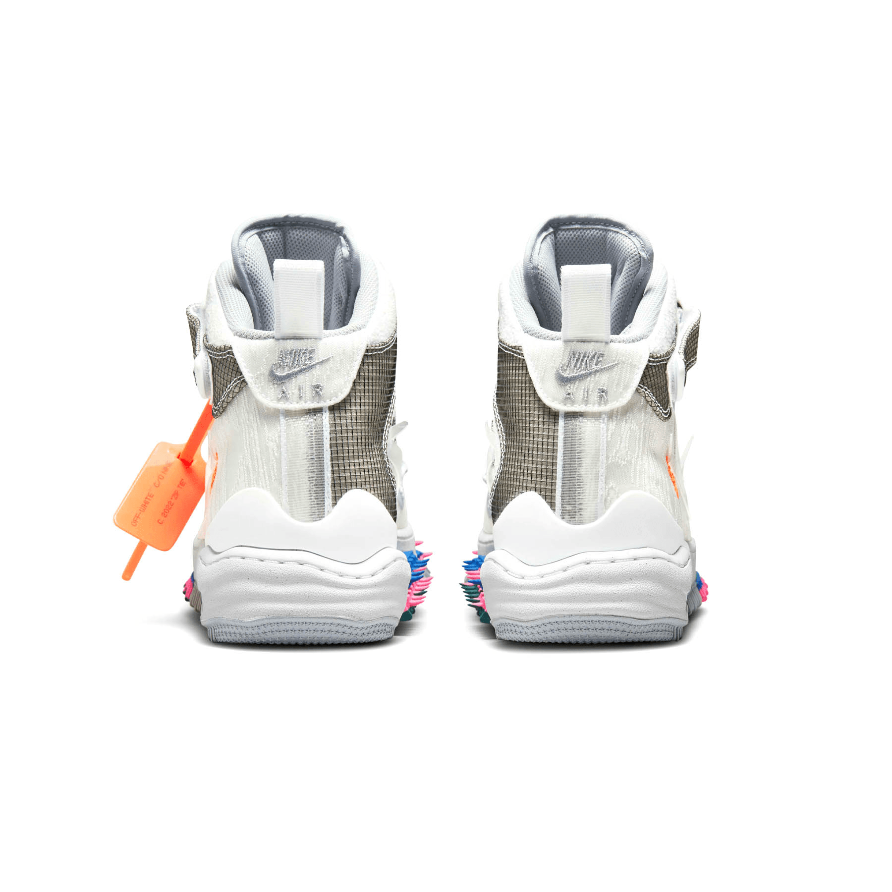 Off-White x Nike Air Force 1 Mid 'White' — UK 3 | EU 35.5 | US 3.5 — Back View