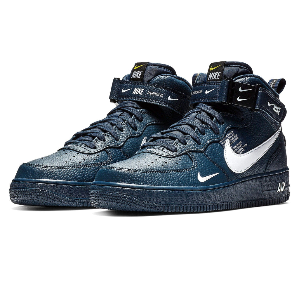 Nike Air Force 1 '07 Mid LV8 'Navy' — UK 3 | EU 35.5 | US 3.5 — Side View
