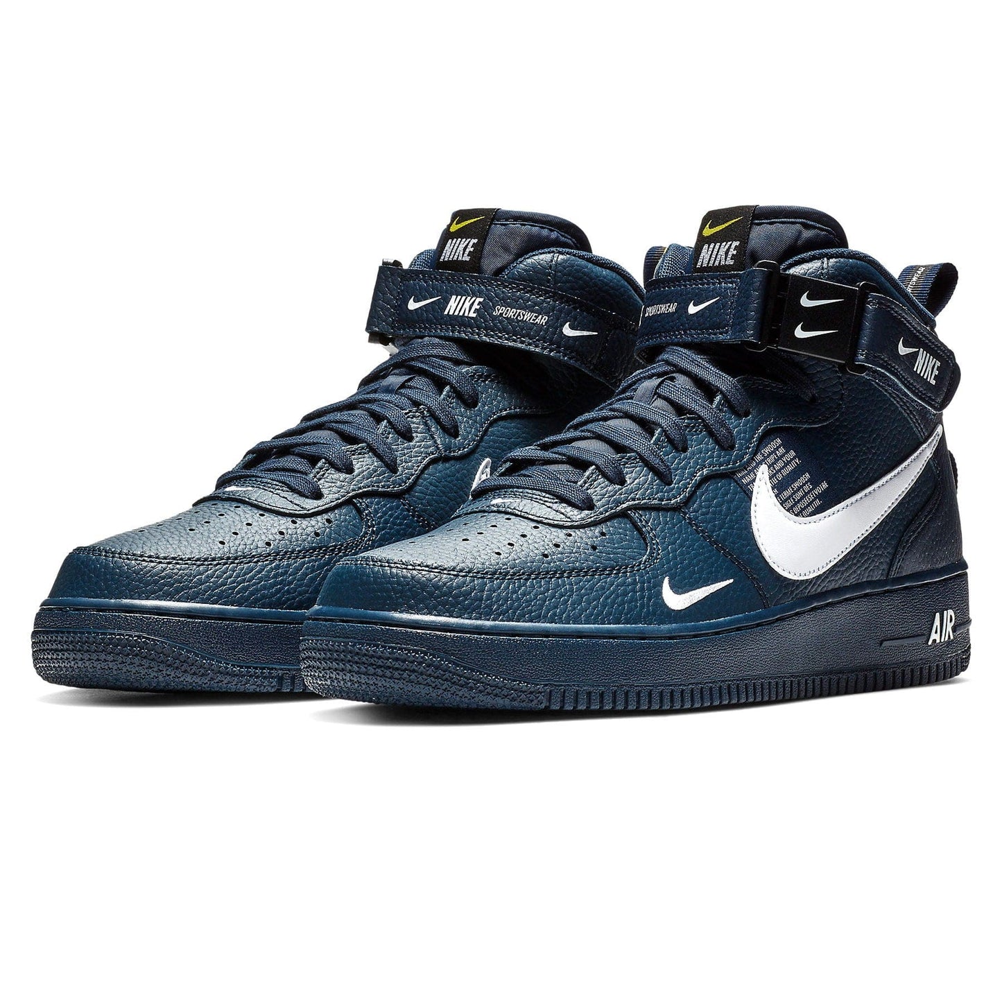 Nike Air Force 1 '07 Mid LV8 'Navy' — UK 3 | EU 35.5 | US 3.5 — Side View