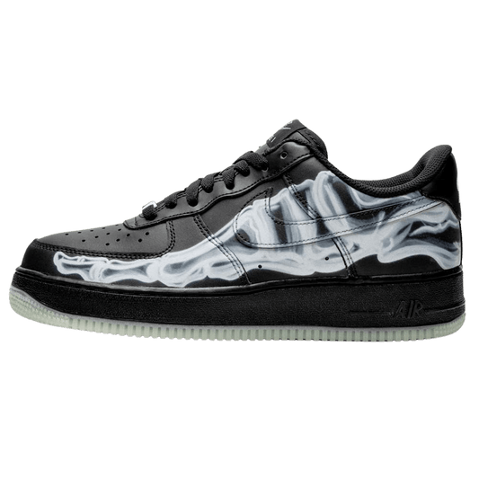 Nike Air Force 1 '07 QS 'Black Skeleton' — UK 3 | EU 35.5 | US 3.5 — Front View