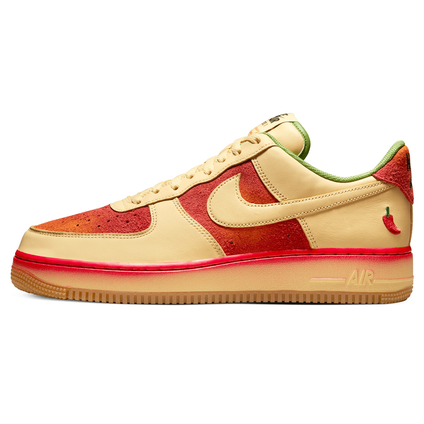 Nike Air Force 1 '07 'Chili Pepper' — UK 3 | EU 35.5 | US 3.5 — Front View